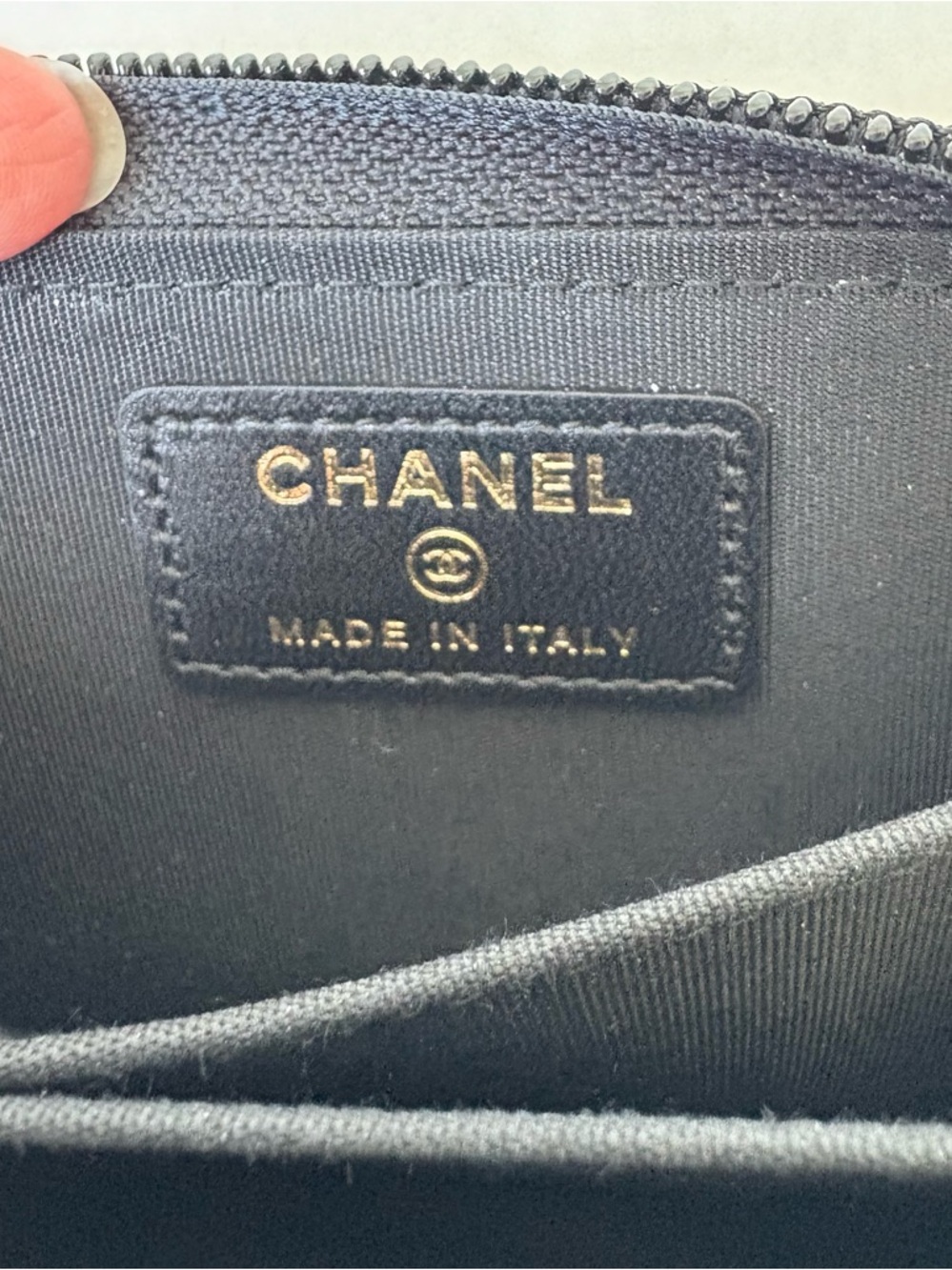 Chanel Black Leather Boy Zippered Coin Purse Card Holder Wallet Quilted Lambskin - Picture 6 of 10